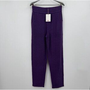 Kilte Collection The Kay Straight Jogger Pants in Plum size 1/S Cotton-Cashmere